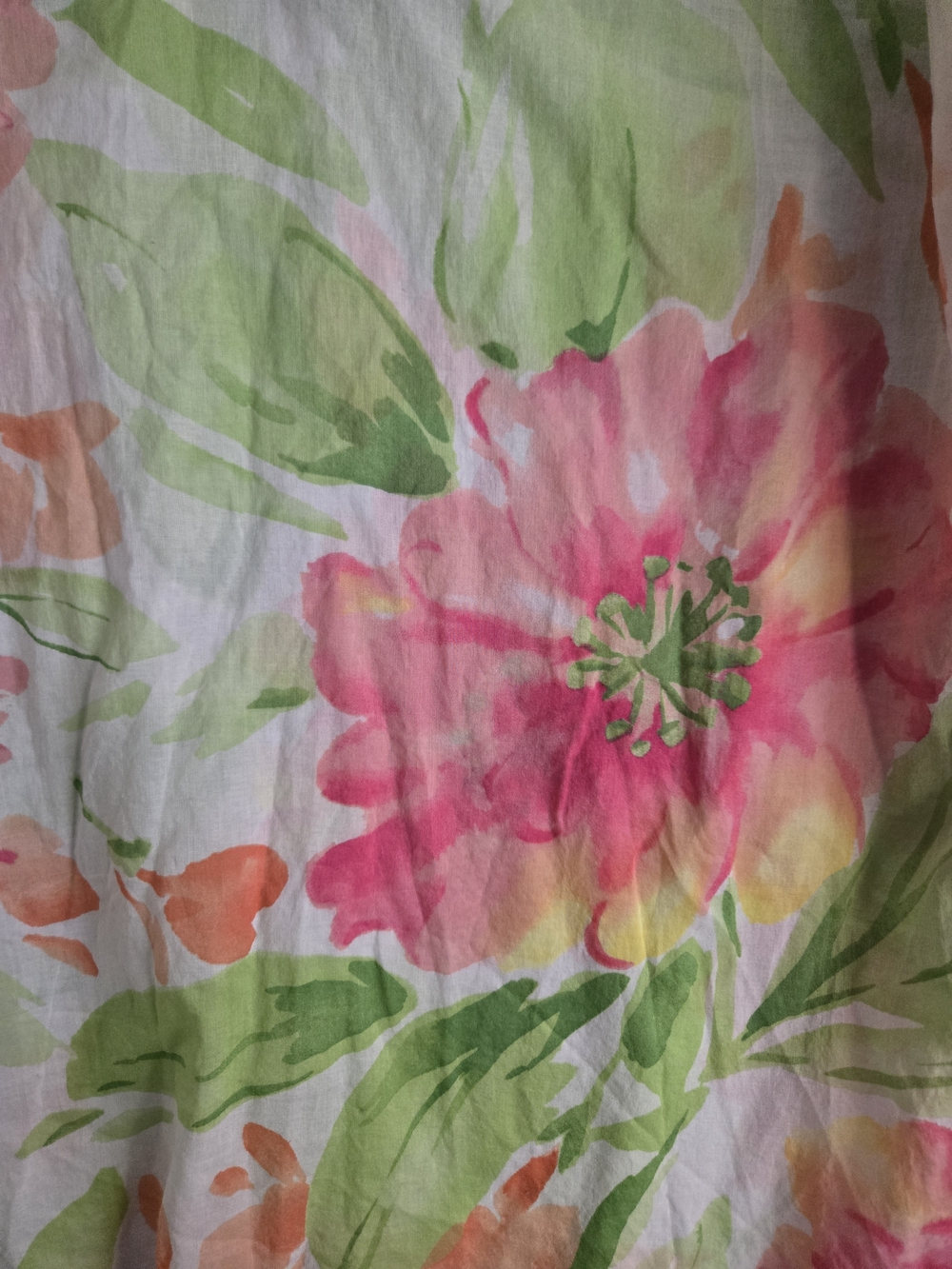 Jones New York Signature Cotton 3/4 Sleeve Watercolor Floral Tunic Large - Picture 5 of 6